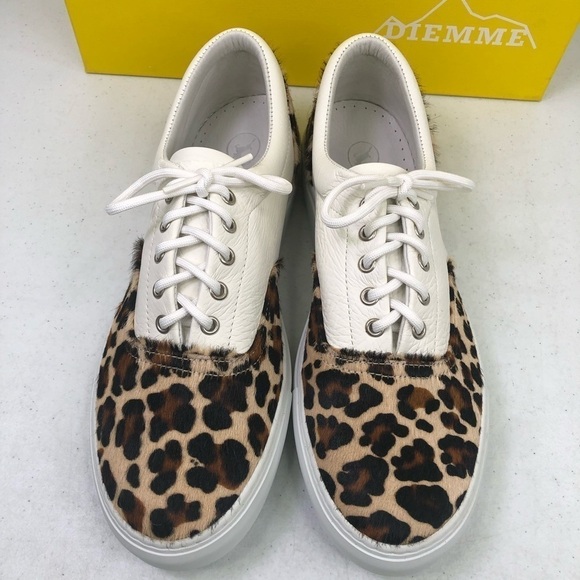 DIEMME Men’s Iseo Leopard Haircalf Nappa Sneakers - Picture 6 of 9